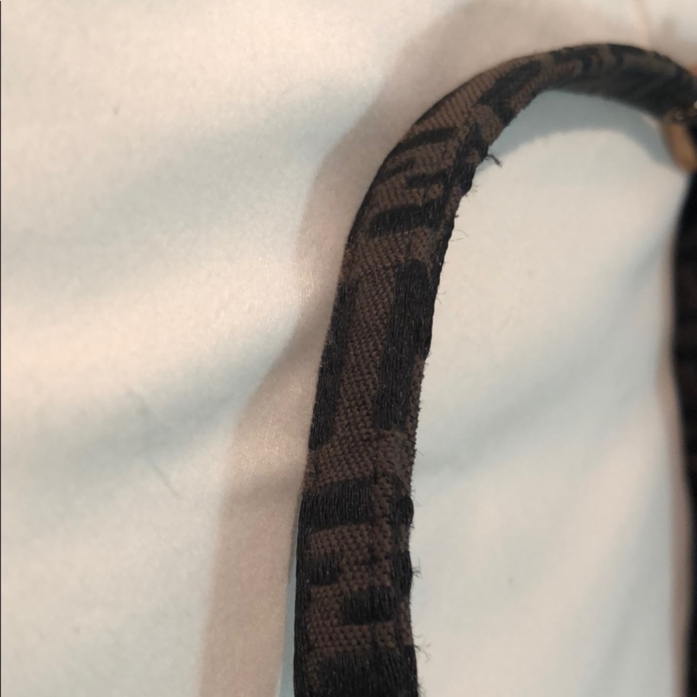 Fendi monogram shoulder bag in brown and black - Picture 7 of 8